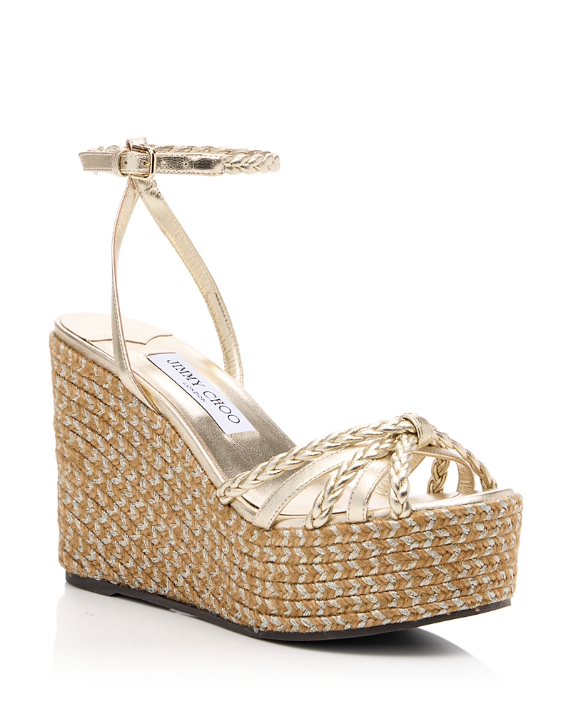 Jimmy Choo Women's Dree 100 Espadrille Wedge Sandals