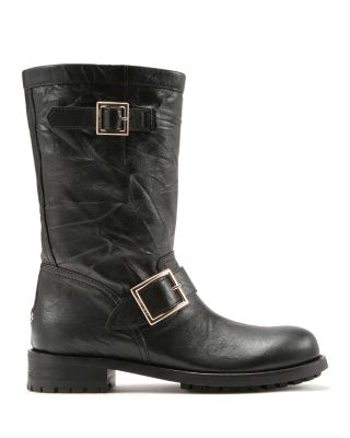 Women's Biker Mid Buckle Boots