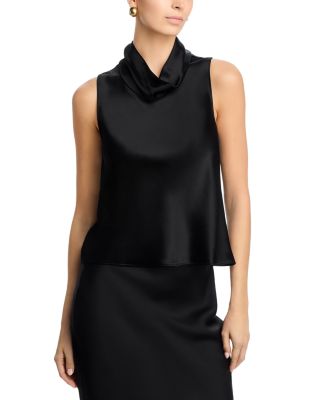 Barb Sleeveless Cowl Neck Top
