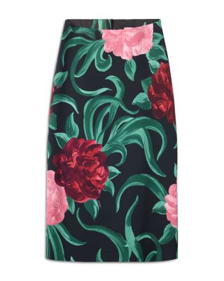 Satin Pencil Skirt