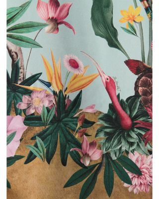 Silk Feather Trim Dress