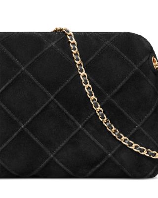 Fleming Quilted Suede Crossbody Bag