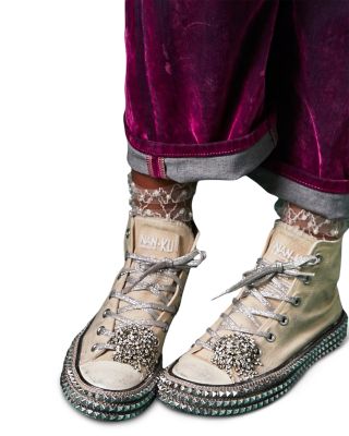 Faux Diamonds & Pearls Sheer Socks 