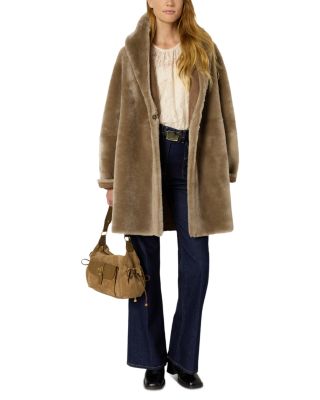 Malia Shearling Shawl Collar Coat