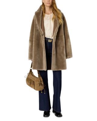 Malia Shearling Shawl Collar Coat