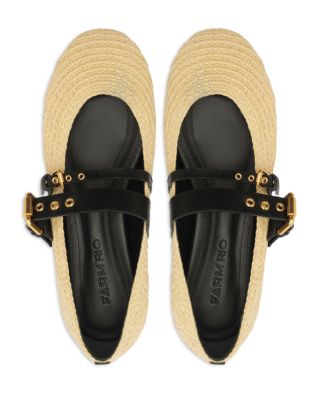 Women's Raffia Flat Ballet Flats