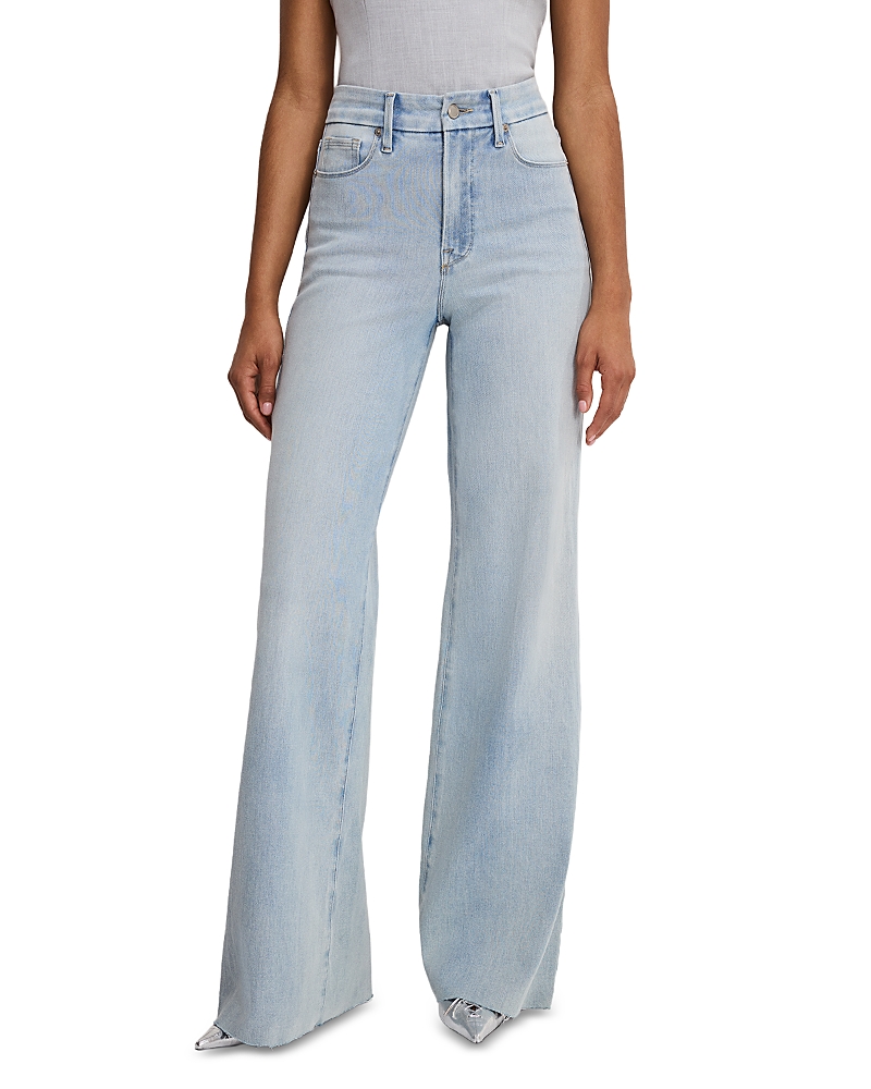 Good American Good Waist Palazzo Jeans in Indigo1145