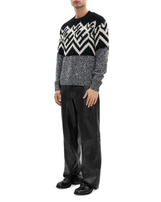 Half Fair Isle Crewneck Sweater