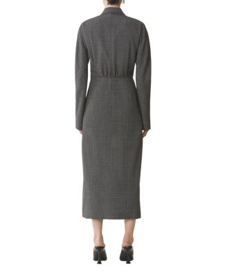  Double Breasted Prince of Wales Wool Dress