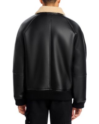 Shepton Faux Leather Bomber Jacket