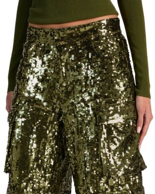 Olympia Mr Sequin Baggy Cargo Pants