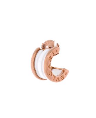  B.Zero1 Hoop Earrings 18K Rose Gold and Ceramic