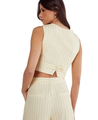  Pinstripe Tailored Top