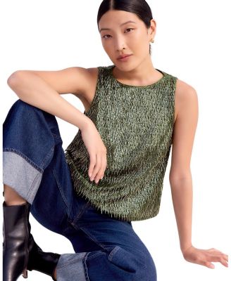  Sequin Shell Tank Top