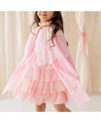 Girls' Pink Princess Tiered Cape - Little Kid, Big Kid