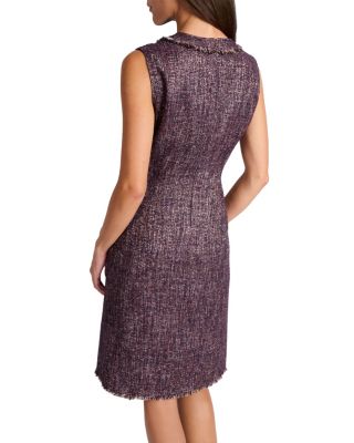 Laura Sleeveless Sheath Dress in Lightweight Tweed