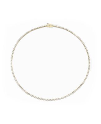  Tennis Necklace, Petite in 14K Gold, 6.40 ctw Round Brilliant Lab Grown Diamonds, 16"