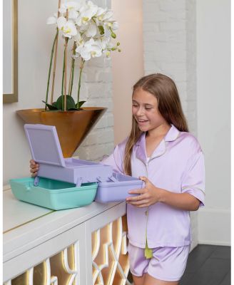  Girls' Lavender Silky Short Sleeve Shorts Set-Little Kid, Big Kid