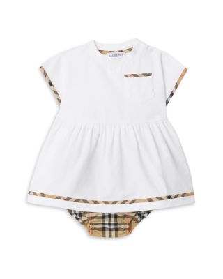 Girls' Lea Check Trim Cotton Dress & Bloomers - Baby