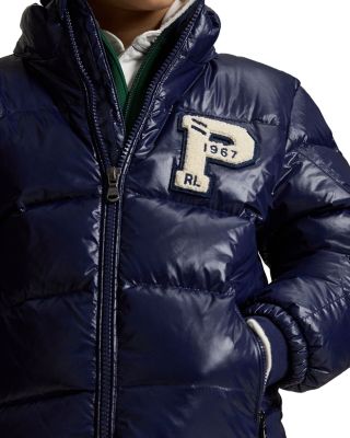Boys' Glossed Hooded Down Jacket - Little Kid