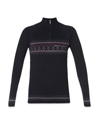 Fair Isle Half Zip Base Layer Top