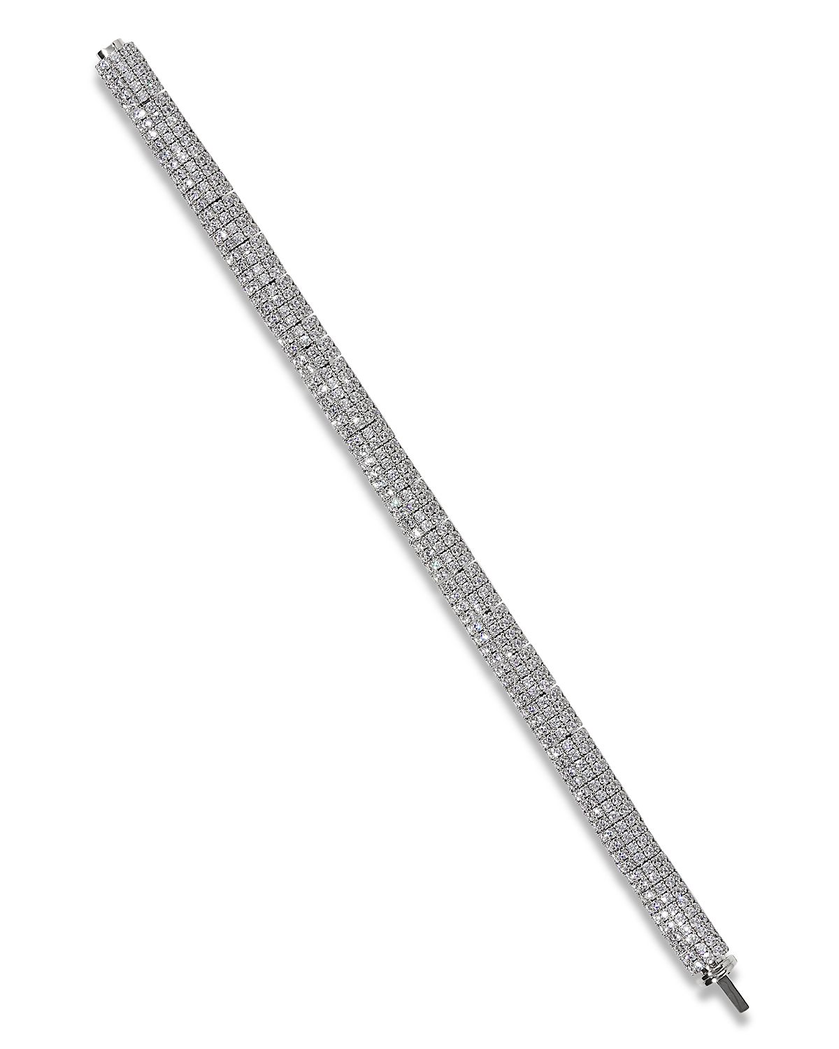 Nadri Crushed Pave Dome Line Bracelet