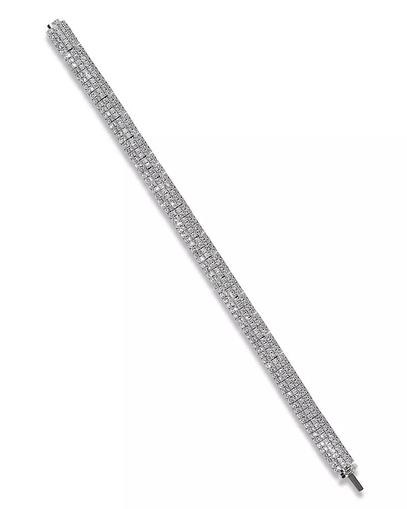 Nadri Crushed Pave Dome Line Bracelet