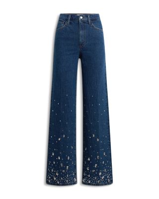 The Mia Ankle Stone Embellished Jeans in Crystal Sky