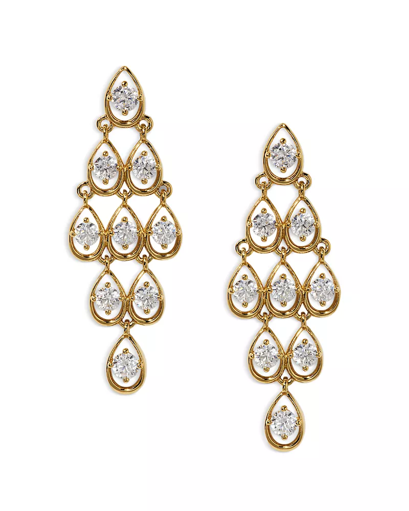 Nadri It Girl Cubic Zirconia Kite Drop Earrings