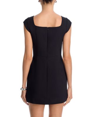 Azra Square Neck Twill Mini Dress