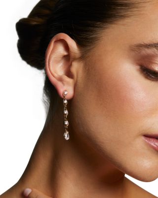 It Girl Cubic Zirconia Linear Drop Earrings