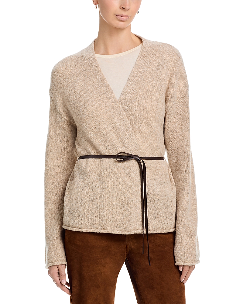 Velvet By Graham & Spencer Alina Belted Cardigan In Brown