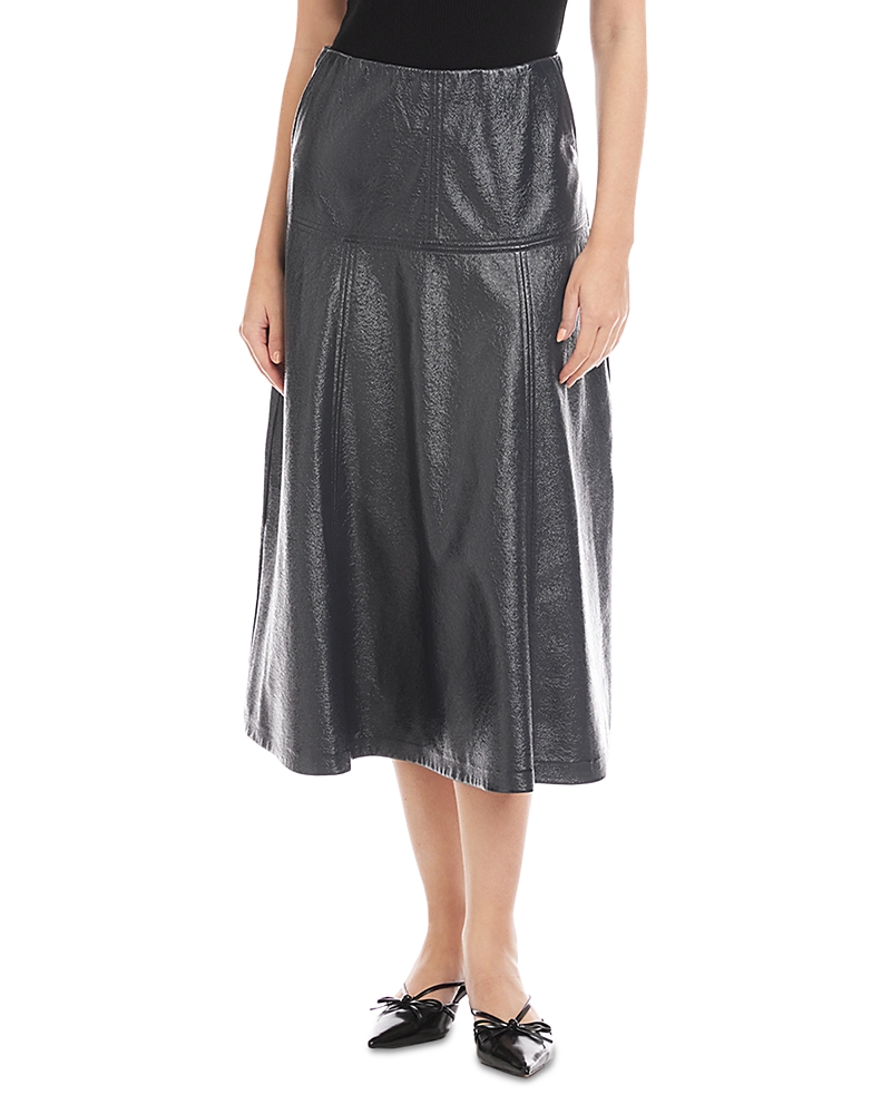 Fifteen Twenty Bronwyn Faux Leather Skirt In Black