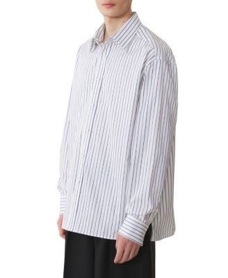 Oversized Striped Cotton Poplin Shirt