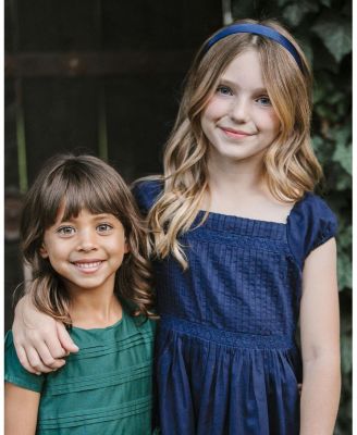 Girls&#39; Organic Puff Sleeve Pintuck Sateen Party Dress - Little Kid, Big Kid