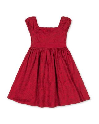 Girls' Organic Puff Sleeve Sateen Party Dress - Little Kid, Big Kid