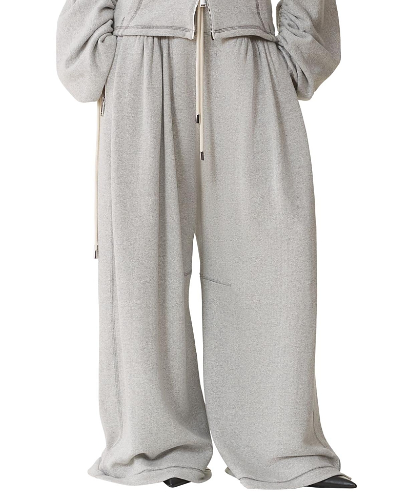 Lanvin Pleated Drawstring Trousers In Gray