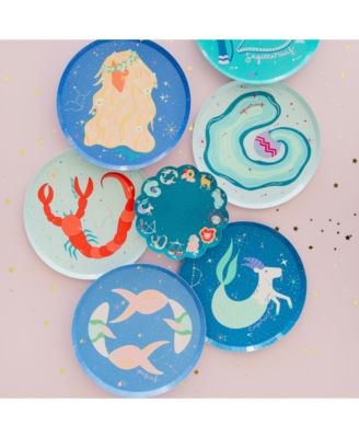 Zodiac Themed Paper Party Dinner Plates, Set of 8