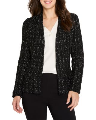 Metallic Grid Knit Jacket 