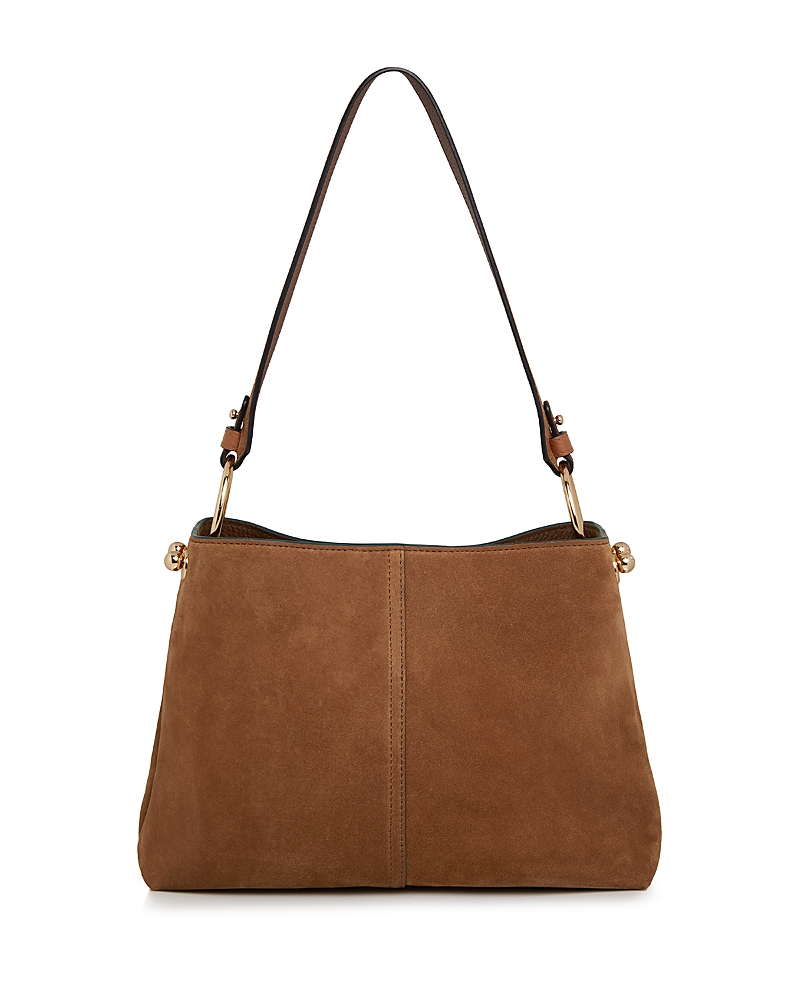 Strathberry Lana Small Suede Shoulder Bag In Brown