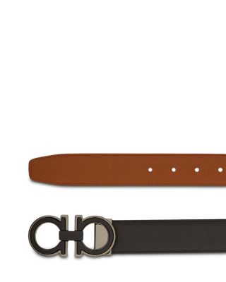 Gancini Reversible Adjustable Leather Belt