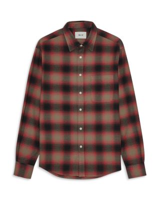 Deon Long Sleeve Button Front Flannel Shirt