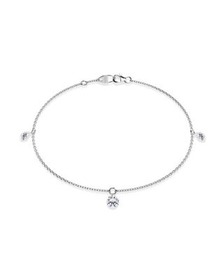 Vrai Floating 3 Station Bracelet in 14K Gold, 0.75ctw Round Brilliant Lab Grown Diamonds, 7