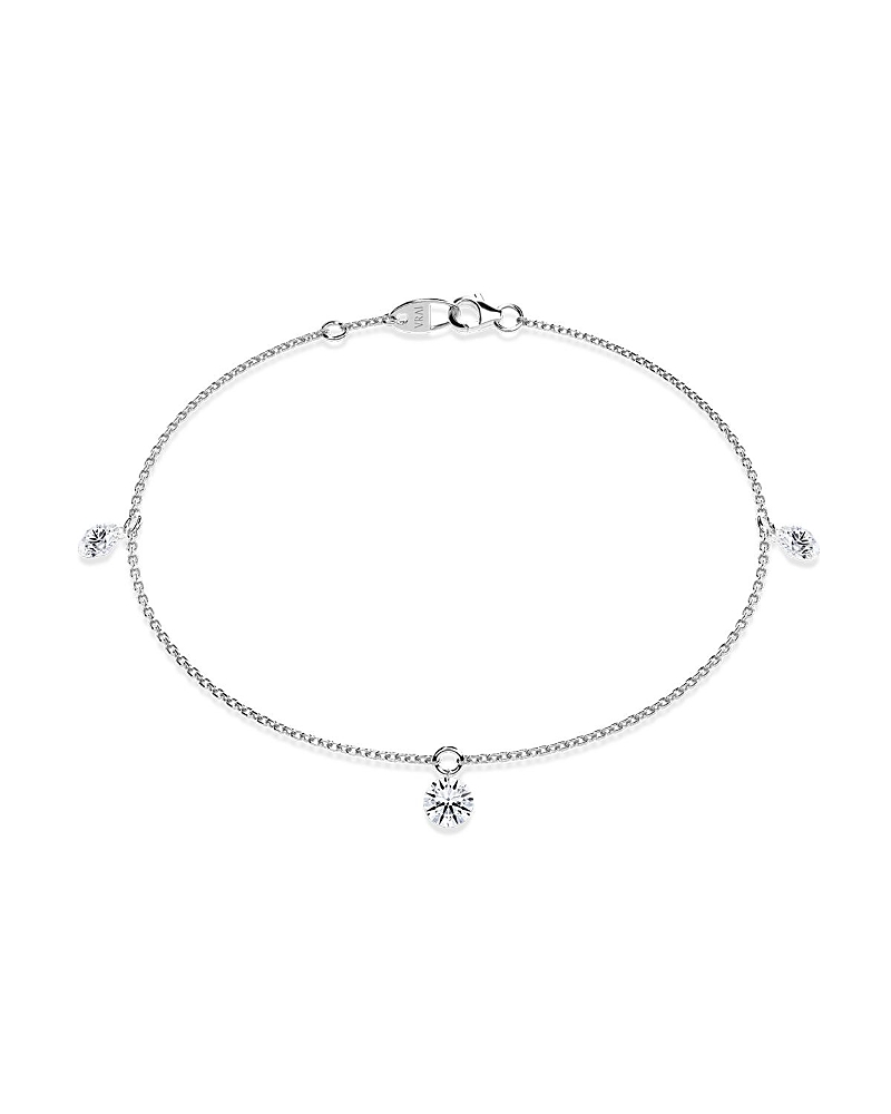 Vrai Floating 3 Station Bracelet in 14K Gold, 0.75ctw Round Brilliant Lab Grown Diamonds, 7