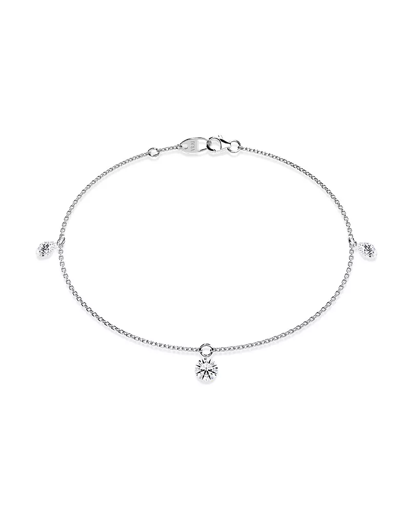 Vrai Floating 3 Station Bracelet in 14K Gold, 0.75ctw Round Brilliant Lab Grown Diamonds, 7