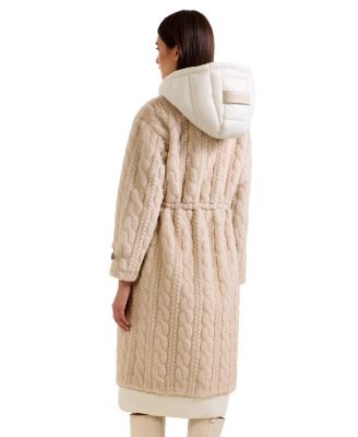  Oriana Faux Fur Jacket with Puffer Hood
