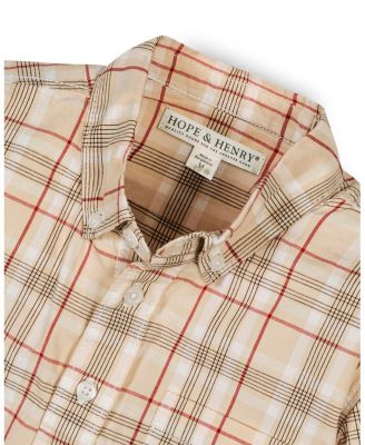 Boys' Organic Long Sleeve Stretch Poplin Shirt - Little Kid, Big Kid