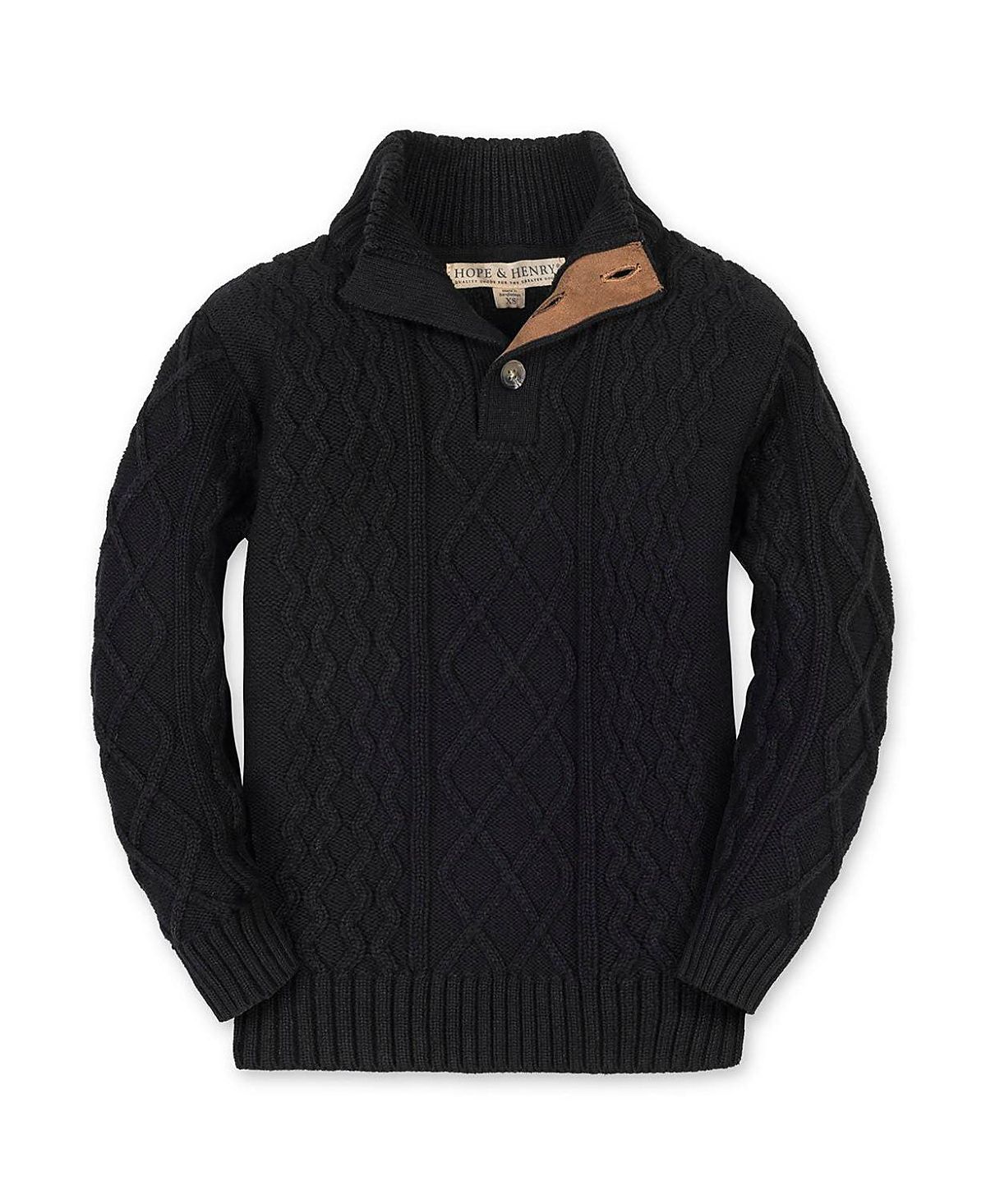 Hope & Henry Boys' Organic Cable Sweater - Little Kid, Big Kid