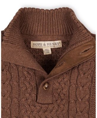 Boys' Organic Mock Neck Cable Sweater - Little Kid, Big Kid