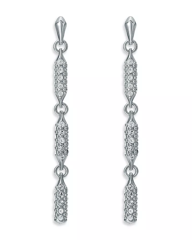 Ted Baker Corinne Cosmic Crystal Silver Tone Drop Earrings, 1.9L